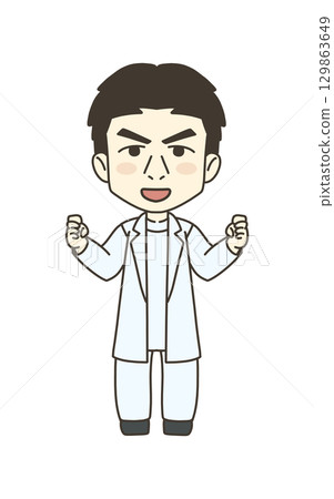醫事工作者插畫材料醫生 醫事工作者插畫材料醫生 129863649
