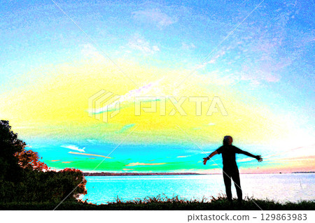 Exercise in the sun! Exercise in the sun! 129863983