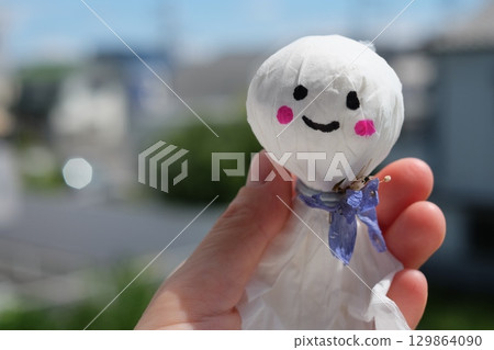 Handmade Teru Teru Bouzu and the sky Handmade Teru Teru Bouzu and the sky 129864090