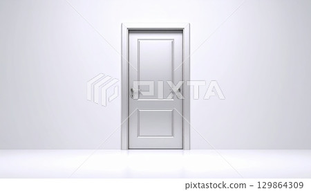 《AI Image》Door in a white room 129864309