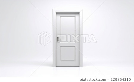 《AI Image》Door in a white room 129864310