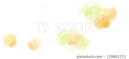 Orange, yellow-green, watercolor, and pastel-like blurred texture material Orange, yellow-green, watercolor, and pastel-like blurred texture material 129865151