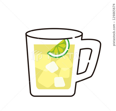 Lemon sour mug illustration 129865674