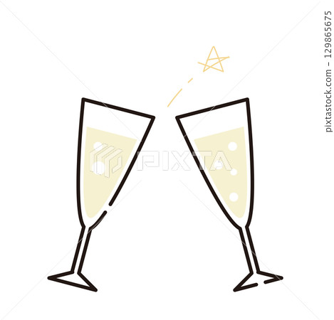 Champagne toast 129865675