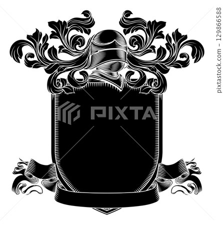 Coat of Arms Crest Knight Family Shield Heraldic 129866588