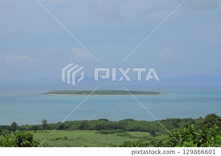 View of the Yaeyama Islands from Odake Observatory on Kohama Island 129866601