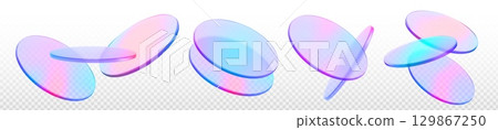 3d holographic podium elements 129867250