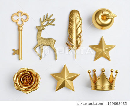 Golden object set 129868485