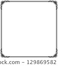 經典方形鏡框 - 黑色 129869582