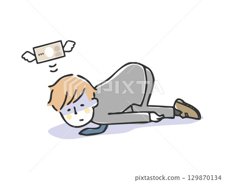 Businessman with no money 129870134