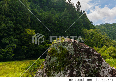 靜岡縣週知郡森町梶島：山村風景 129870574