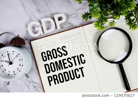 GDP Gross Domestic Product acronym on notepad, Economy concept background GDP Gross Domestic Product acronym on notepad, Economy concept background 129870827