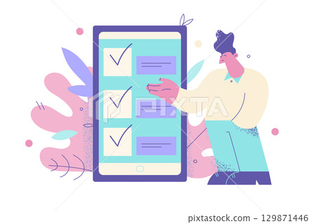 Successful time management and task completion concept 129871446