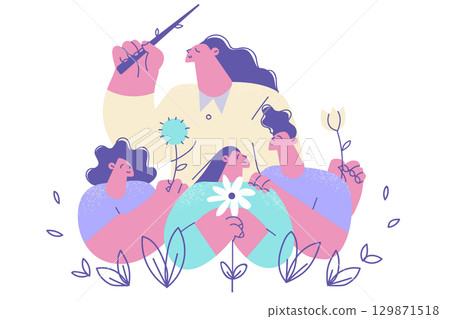Happy teachers day celebration concept Happy teachers day celebration concept 129871518