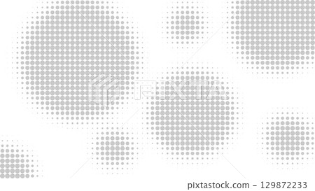 Gray halftone style circles on white background Gray halftone style circles on white background 129872233