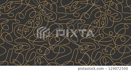 Abstract pattern of curving lines forming intricate decorative layout. Vector illustration. Abstract pattern of curving lines forming intricate decorative layout. Vector illustration. 129872508