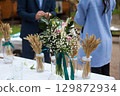 Beautiful wedding floral scenery. Beautiful wedding floral scenery 129872934
