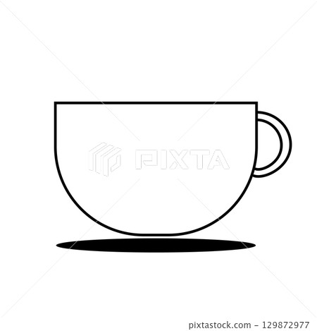 簡單的黑色杯子插圖,用於飲料、咖啡、茶和拿鐵 簡單的黑色杯子插圖,用於飲料、咖啡、茶和拿鐵 129872977