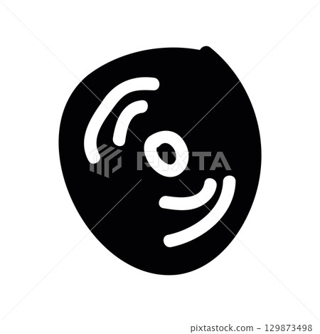Simple black vector icon with a theme disk 129873498