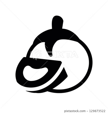 Simple black vector icon with a theme tomato 129873522