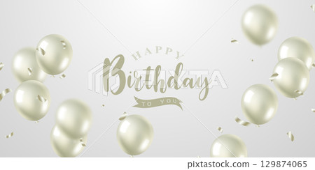 Celebrate your birthday background with beautiful balloon vector illustration. Celebrate your birthday background with beautiful balloon vector illustration. 129874065