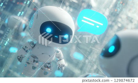 robot with question marks 129874672