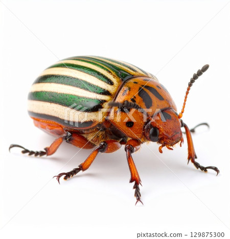 Bug over white background, no shadow 129875300