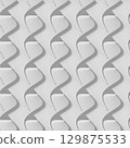 3D rendering seamless texture. White abstract geometric pattern. Origami paper style. 129875533