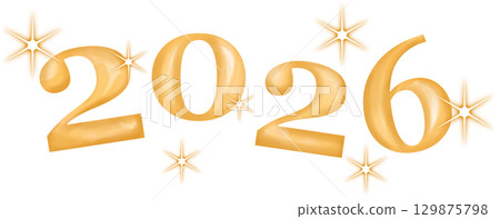 A cute and colorful design for the numbers 2026 129875798