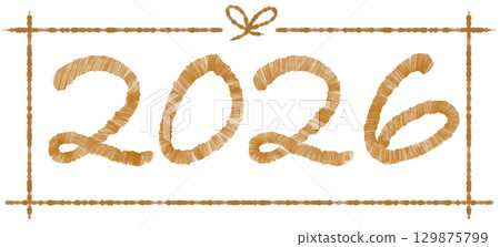 A cute and colorful design for the numbers 2026 A cute and colorful design for the numbers 2026 129875799