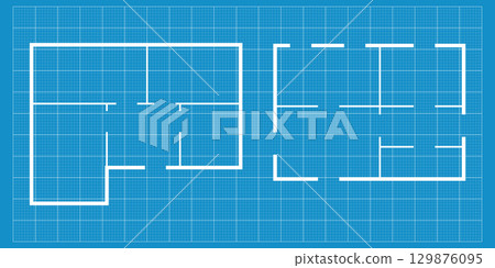 Floor plan simple icon room flat apartment modern unfurnished house line drawing blueprint background, project, symbol. Technical architecture draw. Structure shape, build layout doors and windows. Floor plan simple icon room flat apartment modern unfurnished house line drawing blueprint background, project, symbol. Technical architecture draw. Structure shape, build layout doors and windows. 129876095