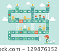 Frame of board game ,Funny frame,Board games,Vector illustrations 129876152