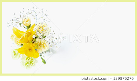 Mainly yellow bouquet image material Mainly yellow bouquet image material 129876276