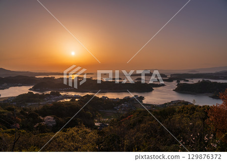 Kumamoto Prefecture: Sunset at Matsushima, Amakusa, and the view from climbing Mt. Takamai 129876372