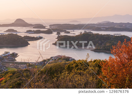 熊本縣：松島、天草的日落和高舞山的登山風景 129876376