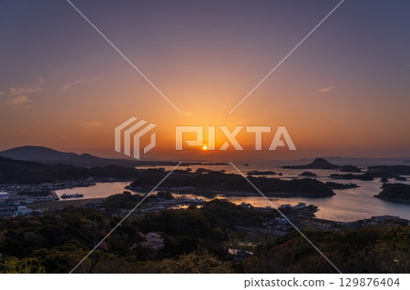 Kumamoto Prefecture: Sunset at Matsushima, Amakusa, and the view from climbing Mt. Takamai 129876404