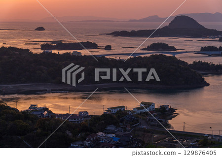 熊本縣：松島、天草的日落和高舞山的登山風景 129876405