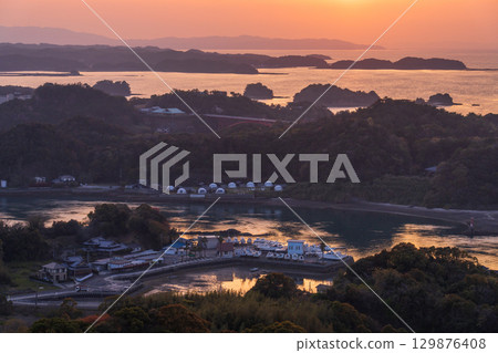 熊本縣：松島、天草的日落和高舞山的登山風景 129876408