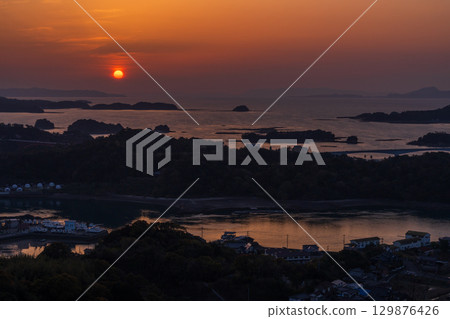 熊本縣：松島、天草的日落和高舞山的登山風景 129876426