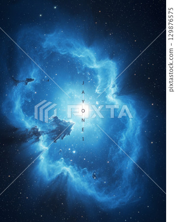 bule-sky space nebula clouds among star pigs 129876575