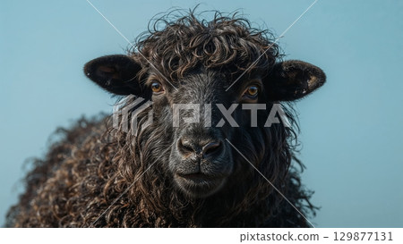 Black sheep close view Black sheep close view 129877131