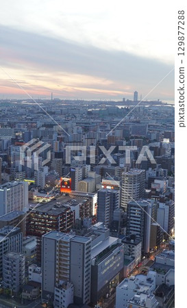 日本大阪城市夜景 129877288