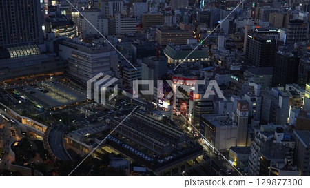 日本大阪城市夜景 129877300