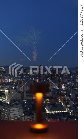 日本大阪城市夜景 日本大阪城市夜景 129877317