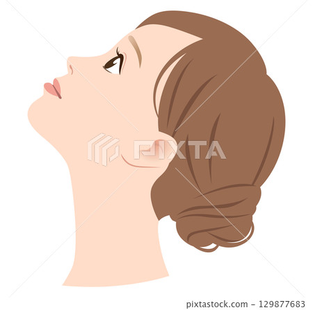 拉伸下巴下方的區域以消除雙下巴 129877683