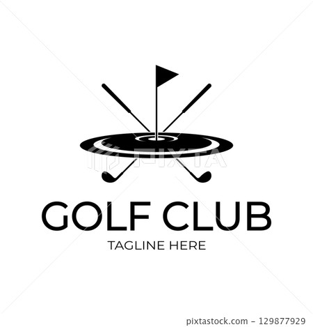 Golf ball logo, Golf design stick logo, logo for professional golf team, golf club, tournament, golf store business, golf course, event Golf ball logo, Golf design stick logo, logo for professional golf team, golf club, tournament, golf store business, golf course, event 129877929