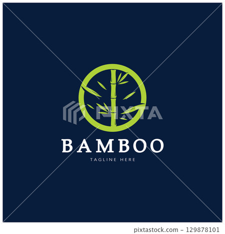 Bamboo Logo Template vector icon illustration design 129878101