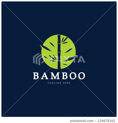 Bamboo Logo Template vector icon illustration design Bamboo Logo Template vector icon illustration design 129878102