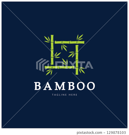 Bamboo Logo Template vector icon illustration design 129878103