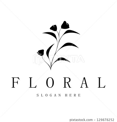 Elegant floral and leaf frame. Delicate botanical vector illustration for labels, spas, corporate identity, and wedding invitations 129878252